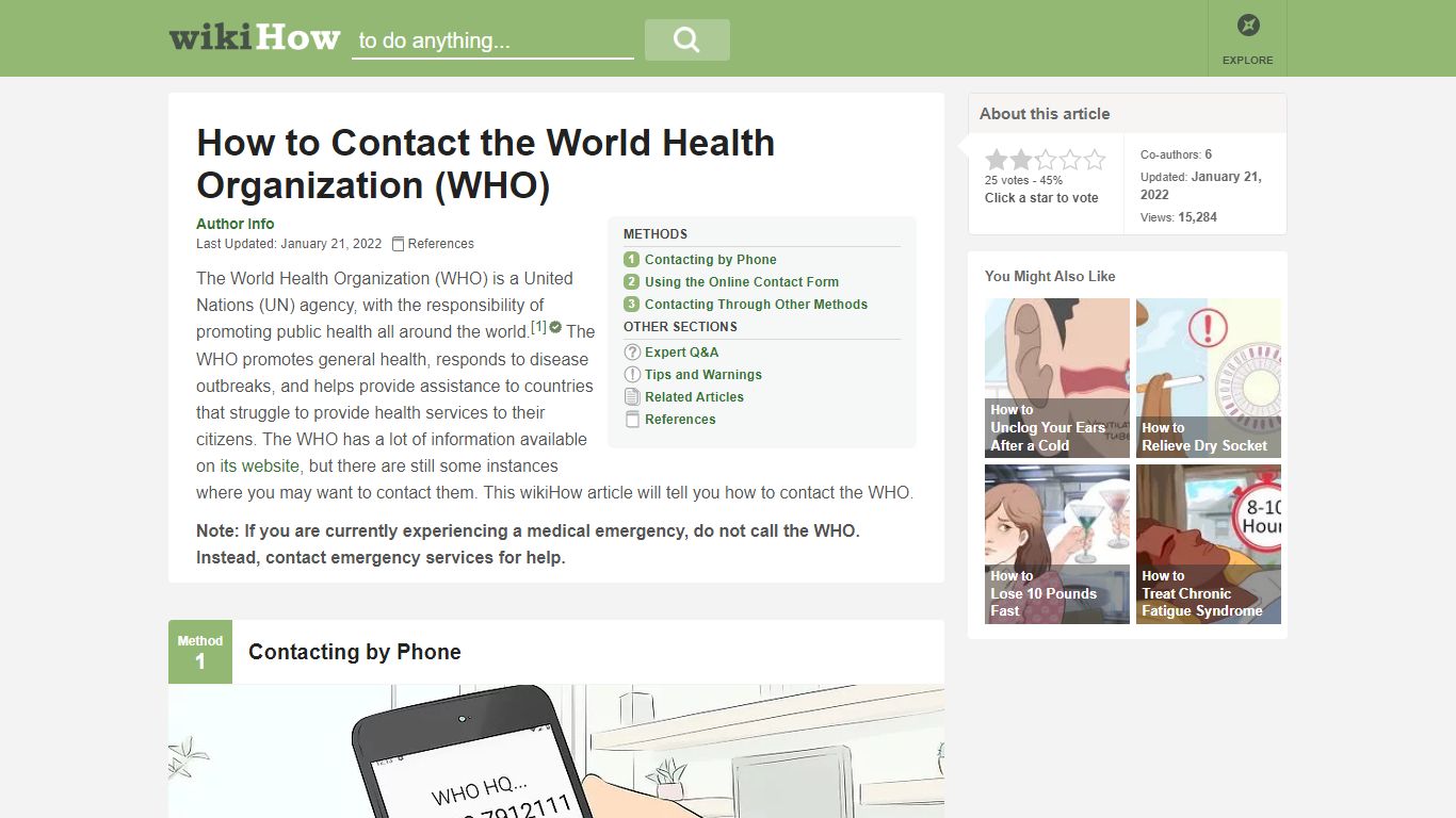 3 Ways to Contact the World Health Organization (WHO) - wikiHow Health